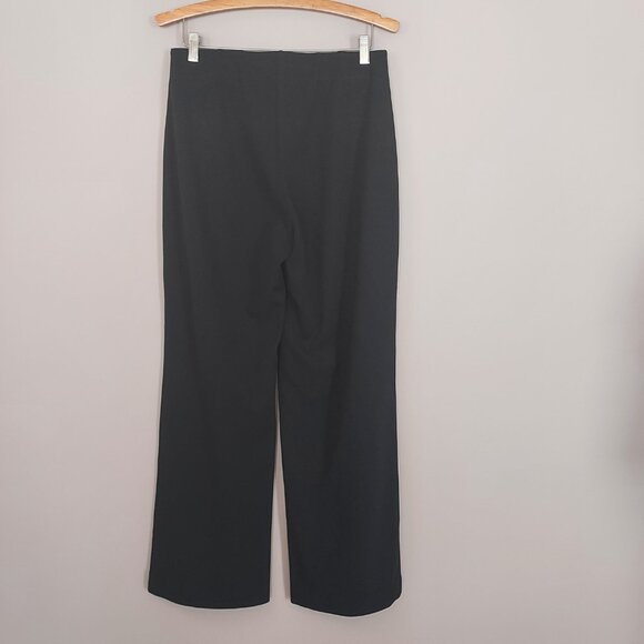 White House Black Market High Rise Slip On Wide Leg Black Pants Size 10 - Picture 2 of 11